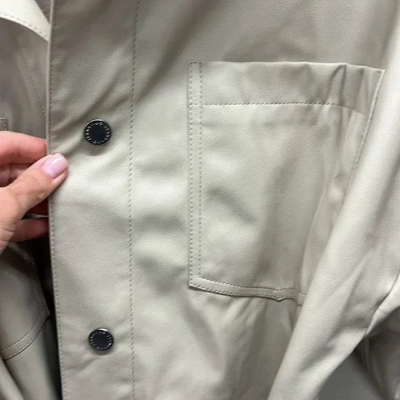 AG Jeans Vegan Leather Chelsea Jacket M in Tan SWOL